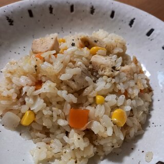 炊飯器で本格的チキンピラフ